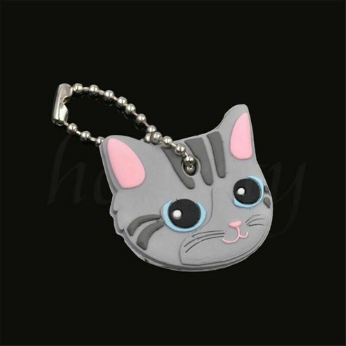 Cute Animal Mouse Hamster French Bulldog Key Cover Cap Keychain Keyring PVC - Picture 6 of 17