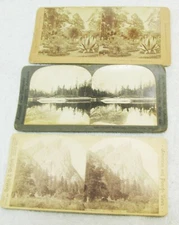 Vintage Stereoscope Cards Stereoview Lot Of 3 America California