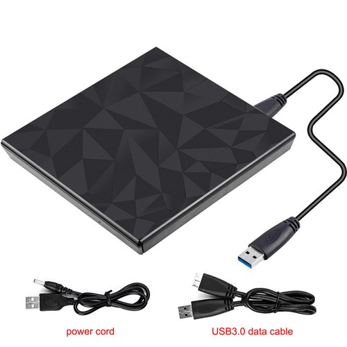 Type-C Usb 3.0 External Dvd Cd Rw Drive Brûleur Grand Visage De Forage Noir Pc