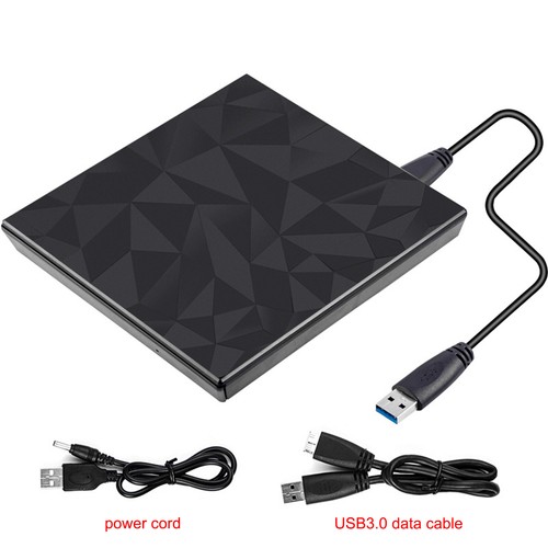 Type-C Usb 3.0 External Dvd Cd Rw Drive Brûleur Grand Visage De Forage Noir Pc - Photo 1/14