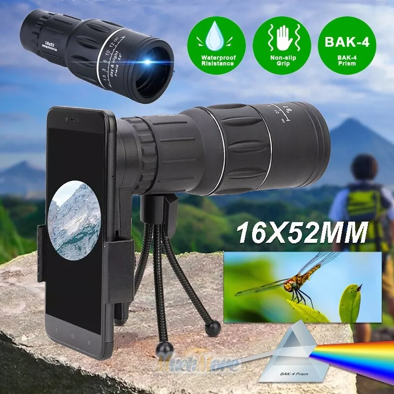 Telescopio Mini telescopio monocular portátil de 16 x 52 de alta