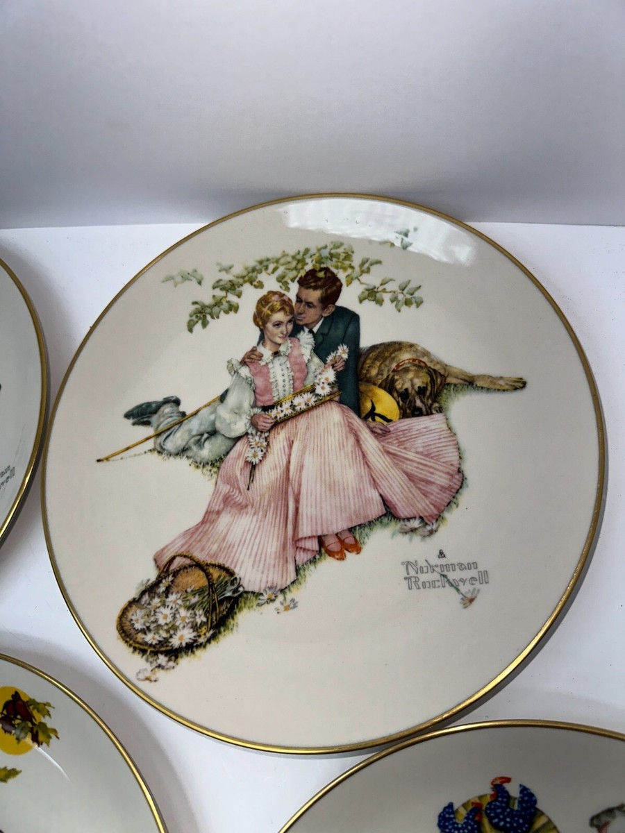 ノーマン ロックウェル ザ フォーシーズンス（４種類） Set of 4 Plates 1973 Limited Edition Norman Rockwell Four