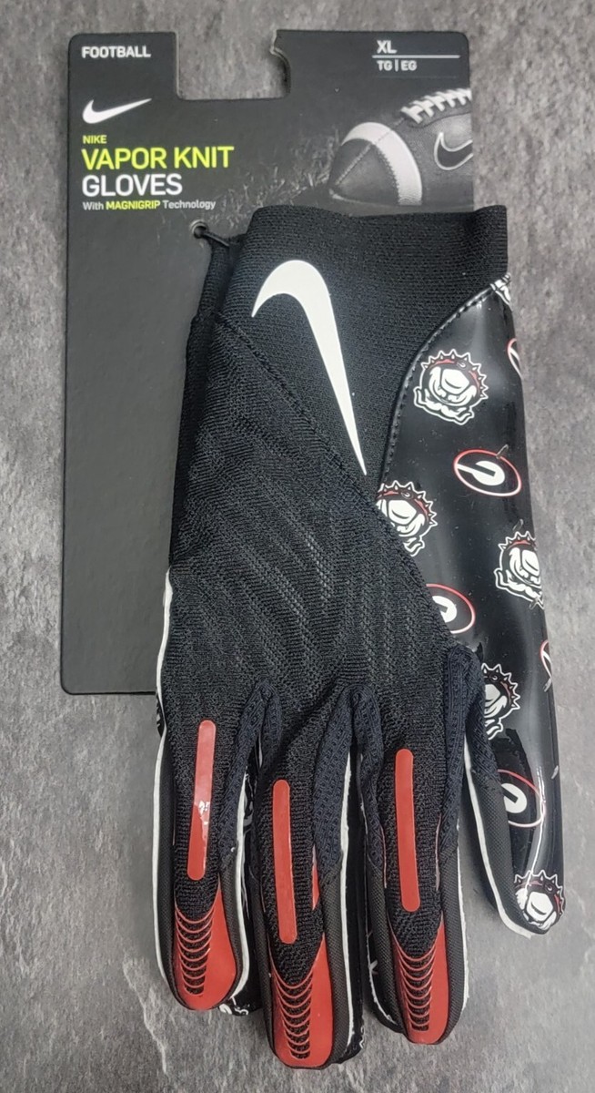 Nike Vapor Knit Georgia Bulldogs PE Football Gloves Size XL DX4928