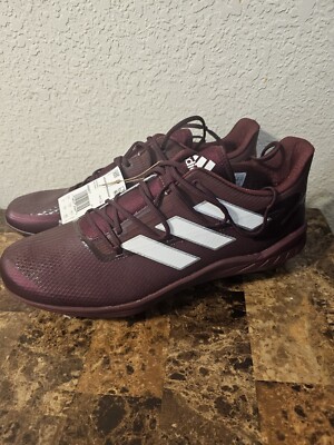 New Adidas Adizero Afterburner Maroon Men's Size 14 Metal Baseball