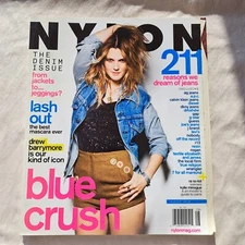 Nylon Magazine August 2010 Drew Barrymore Denim Issue Kylie Minogue 