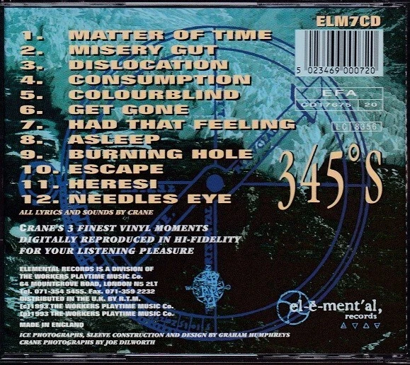 CRANE / 345 DEGREES * NEW CD 1993 * NEU - Bild 2 von 2