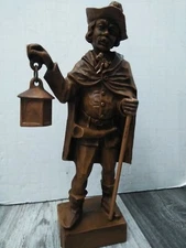 vtg. Halberd 8.5" Carved Black Forest Sculpture Resin Statue / figure W/Germany