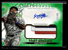 2022 TOPPS INCEPTION PATCH AUTOGRAPHS GREEN #IAPYHE YONNY HERNANDEZ /99 ROOKIE