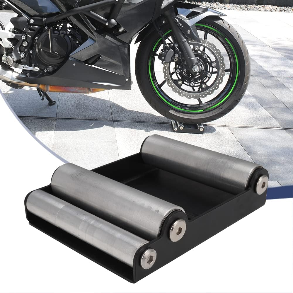 Motorcycle Roller Stand,Wheel Cleaning Roller Stand for Tyre Cleaning & Chain Lu