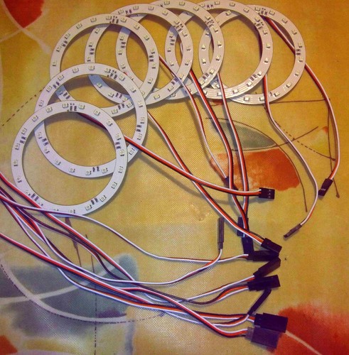 VW Passat B6 3C2 3C5 Extra Park and Turn Tail Lights LED rings Skyline style - Picture 7 of 12