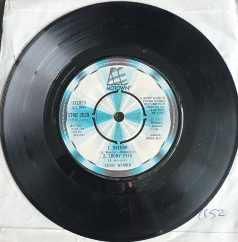 STEVIE WONDER EP. SATURN/EBONY EYES/ALL DAY SUCKER /EASY GOIN' 7"VINYL UK 1976