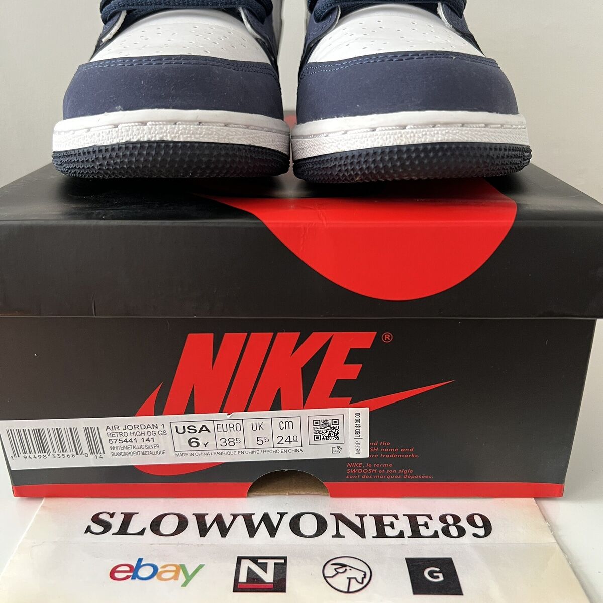 Nike Air Jordan 1 Retro High GS Sz 6Y Co.JP Japan Midnight Nike Air Jordan 1 Retro High GS Sz 6Y Co.JP Japan Midnight