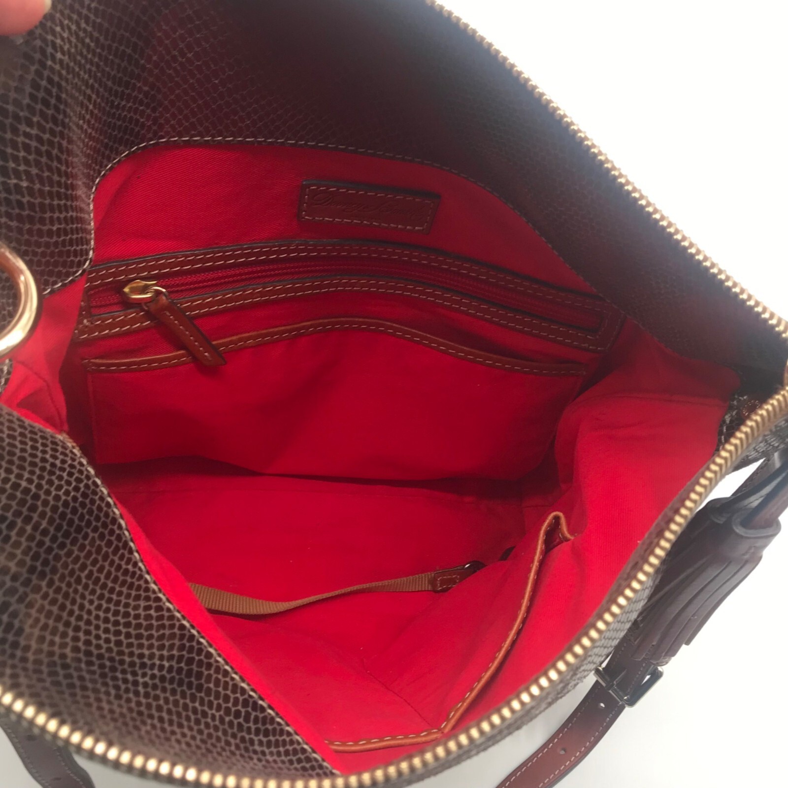 Dooney & Bourke Kitney Brown Python Leather Dixon… - image 12