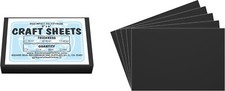 Black Flex Plasticard Polystyrene Craft Sheets - 4"x6" - .040" thick - 25 Pack