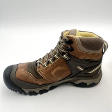 Keen Women's Ridge Flex Mid Waterproof Hiking Boots in Safari/Custard, MSRP $190