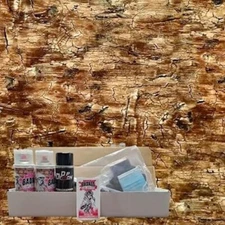 Hydro Dipping Kit- Aged Distressed Wood Film, Activator, Paints