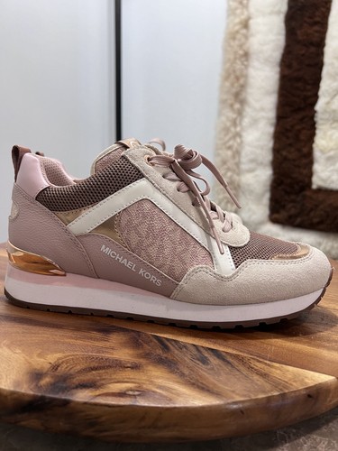 Women’s Shoes Michael Kors Wilma Trainer Sneakers Soft Pink Suede, Sz 7