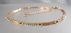 Rose Gold Tone Link Chain Clear Crystals Fashion Adjustable Bracelet 8864
