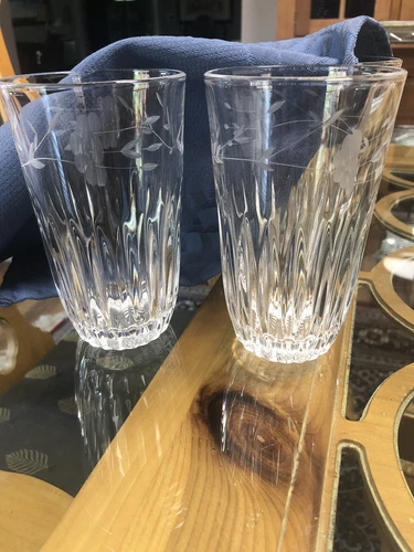 Set of 4 Princess House Heritage Flat Tumblers Drinking Glasses