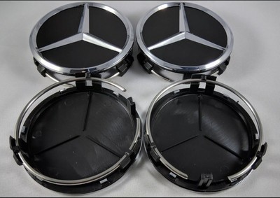 TAPPI COPRIMOZZO PER MERCEDES 75 MM NERO - Foto 6