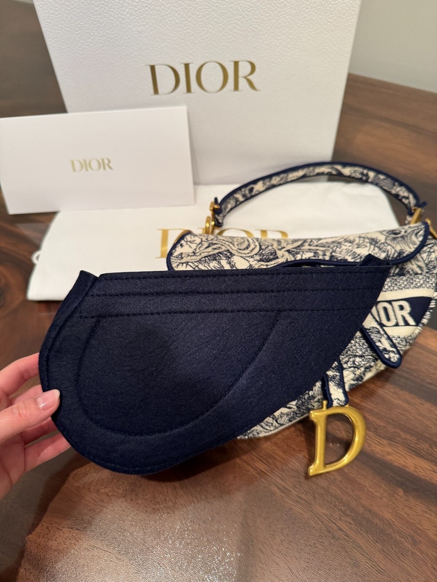 Dior Saddle Bag - Blue Toile de Jouy Embroidery *PRISTINE