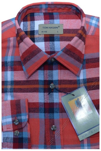 Camisa de trabajo de algodón cepillado a cuadros con hilo teñido de franela a cuadros de Tom Hagan - Imagen 10 de 17