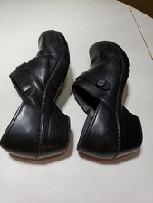 Dansko Solstice Womens Side Button Black Nursing Clogs Shoe Slip On Size 40