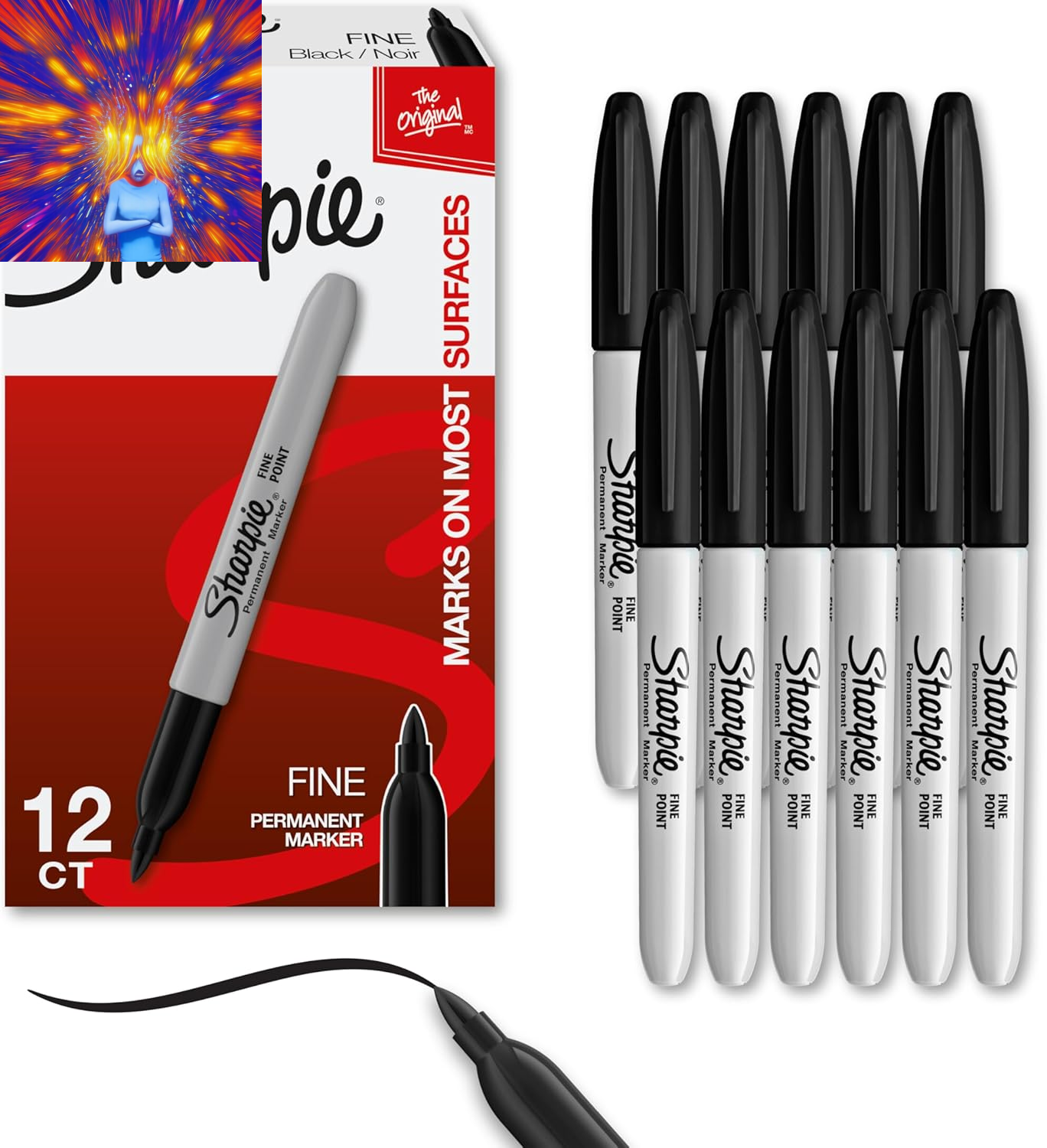 Permanent Markers Set, Quick Drying and Fade Resistant Fine Point Marker for Woo