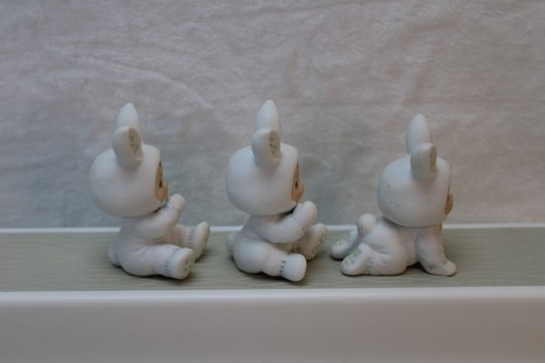 Morehead Enesco Li'l Luv Bunting Child in Bunny Suit Figurine 2" 1984 Taiwan Lot - Picture 8 of 9