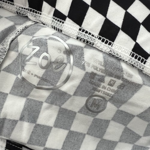 Zoe+Phoebe Womens Black & white checkered leggings Size M L NWT - Picture 5 of 5