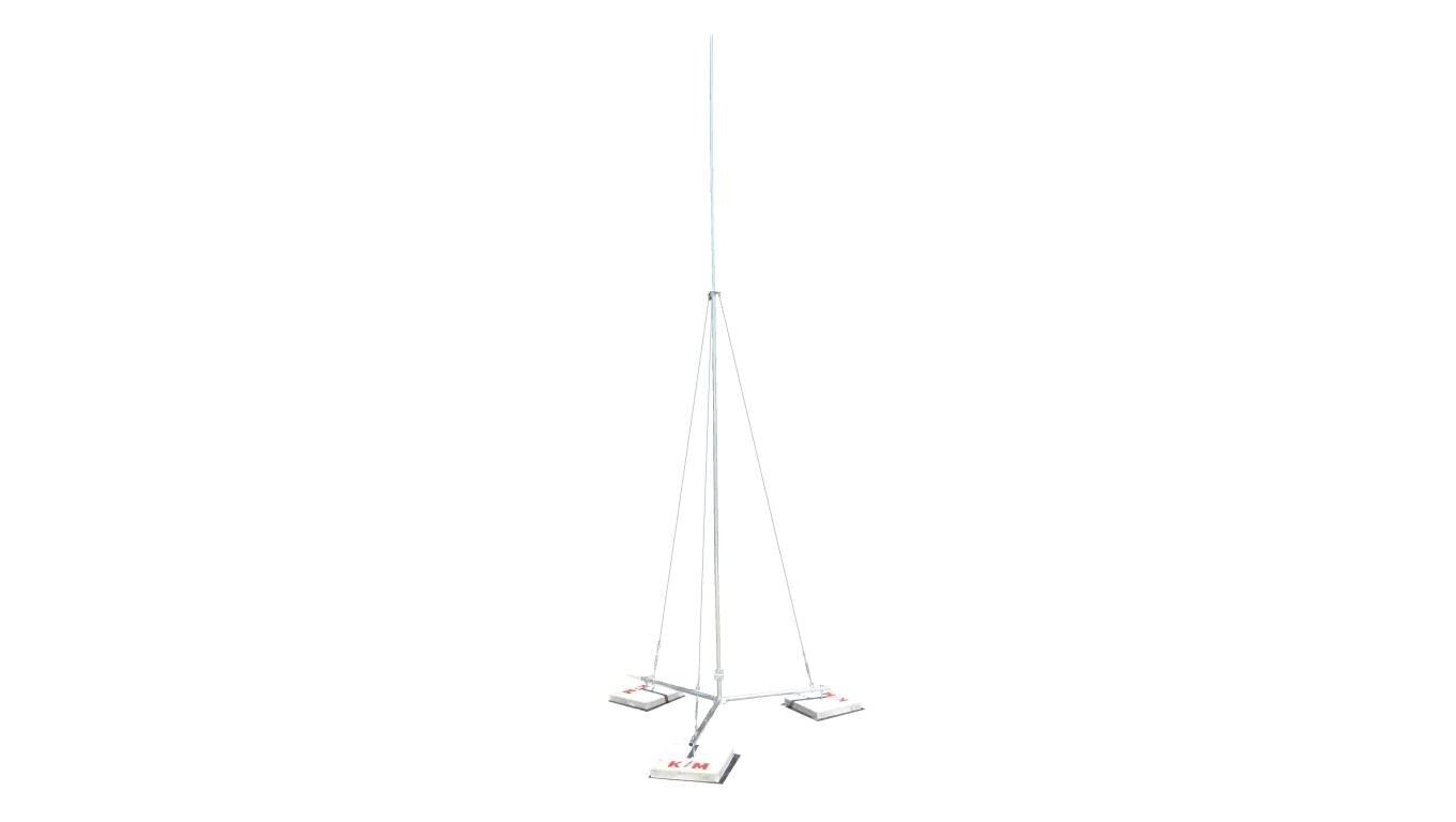 Lightning mast on a tripod H=5m aluminum KM105 AL /1 set/ /T2UK