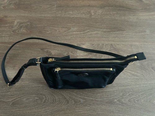 Tory Burch Black Nylon & Leather Handsfree Cross Body Messenger Bag / Handbag - Picture 22 of 24