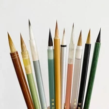 10P Calligraphy Ink Brush Small Regular Script Watercolor Painting Outlining瘦金体