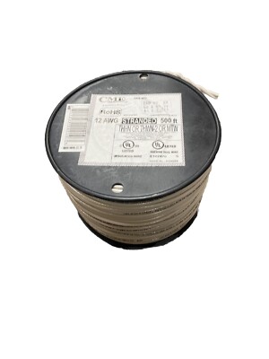 500' White 12awg Stranded Copper Wire 600V THHN THWN