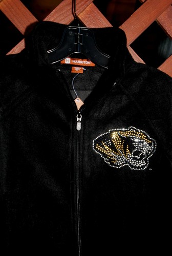 Tigers black fleece custom rhinestone Bling jacket XS S M L XL XXL Mizzu - Picture 10 of 13