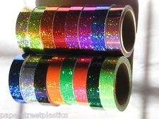Surplus Decorative Tapes, Holographic, Mirror, Metallic Hoop Tapes