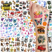 Temporary Tattoos for Kids - 320 Mixed Styles (36 Sheets) Tattoo Stickers Set fo