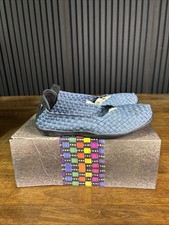 Bernie Mev NY Catwalk Pewter Woven Memory Foam Flats Women Size 35/US 4