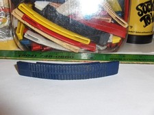 Vintage Dark Blue Plastic Ribbed Lunchbox Part Handle,Size IN Picture -FREE SHIP