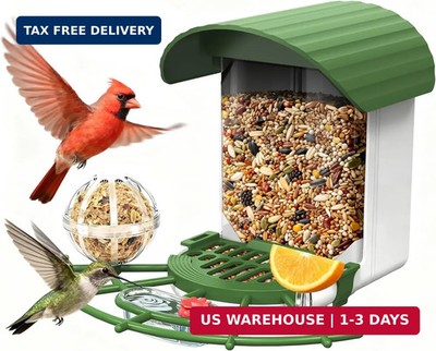 Bird Feeder, 3.3LB Bird Feeder for Outdoors, Wild Bird House for Hummingbird, Ca