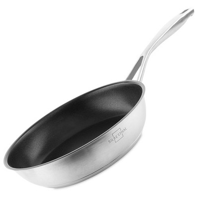 Bratpfanne Induktion 24cm Edelstahl Beschichtete Pfanne SILBERTHAL Ofenfest