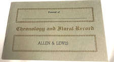 1937 Albia Iowa Chronology & Floral Record Allen Lewis Memory Booklet