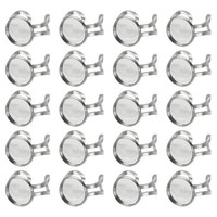 20Stk 14Mm Edelstahl Flache Runde Verstellbare Fingerring Basis Silberton