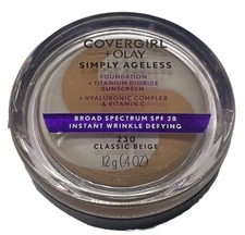 Covergirl + Olay Simply Ageless Foundation 230 Classic Beige SPF 28 Read!!!