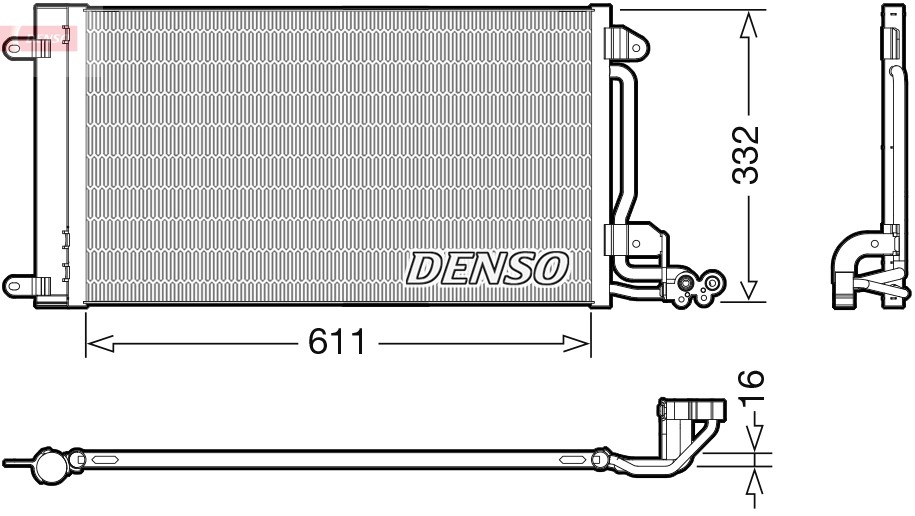 Air Con Condenser fits VW POLO Mk5, Mk5 GTi 2009 on AC Conditioning Denso New