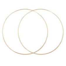 2Pcs Dream Catcher Rings, 7.9" Metal Hoops for Hanging Crafts DIY, Gold 7.7"