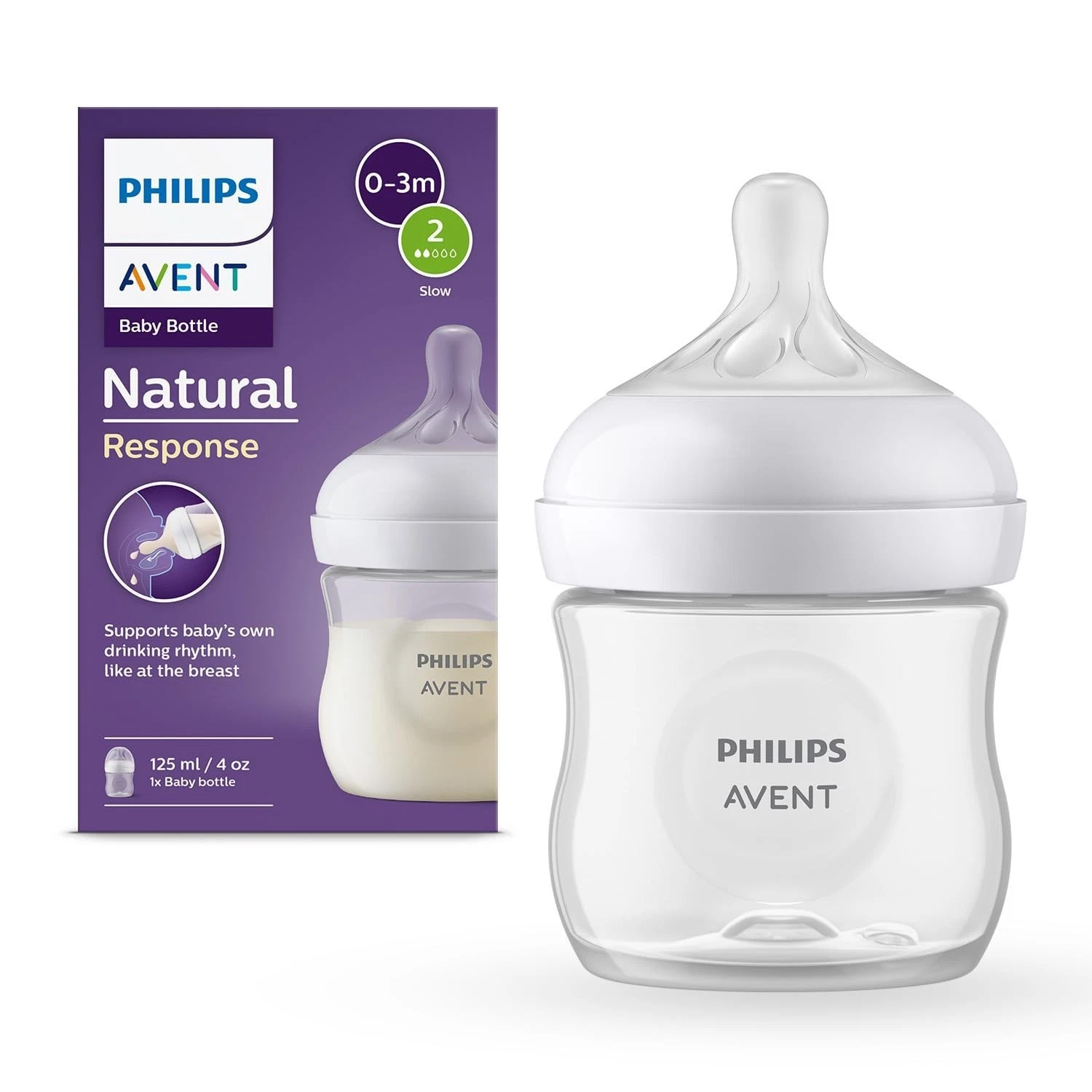 Philips Avent Natural Response Baby Bottle 125ml BPA Free Newborn Feeding 0+
Opens in a new window o
