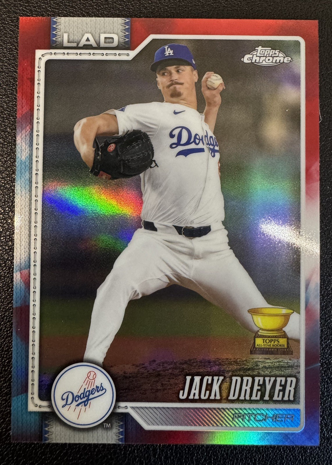 2026 Topps Chrome Jack Dreyer Red White & Blue Parallel #52 Dodgers