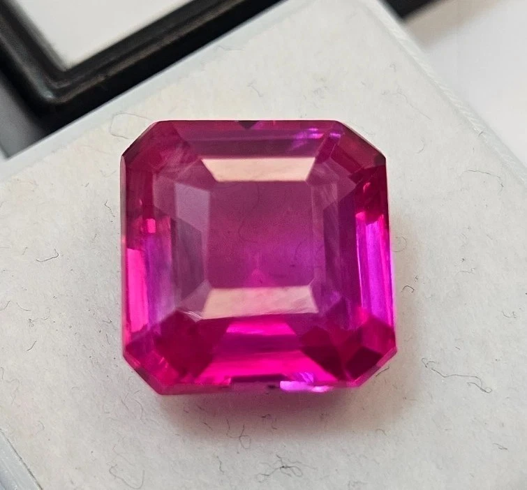 Zafiro rosa corte cuadrado 10+ quilates piedras preciosas sueltas certificadas naturales uso para collar Foto 2 de 4