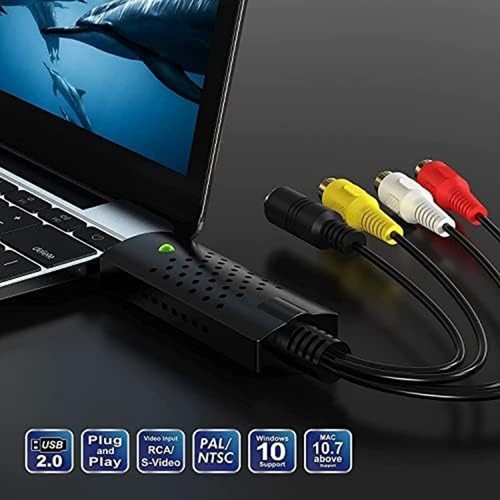Carte d'Enregistrement Vidéo USB, Grabber Convertisseur Audio-Vidéo pour USB, Converti7709 - Photo 5/6